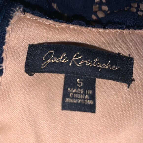 Jodi Kristopher blue lace dress size 5 - Picture 3 of 4